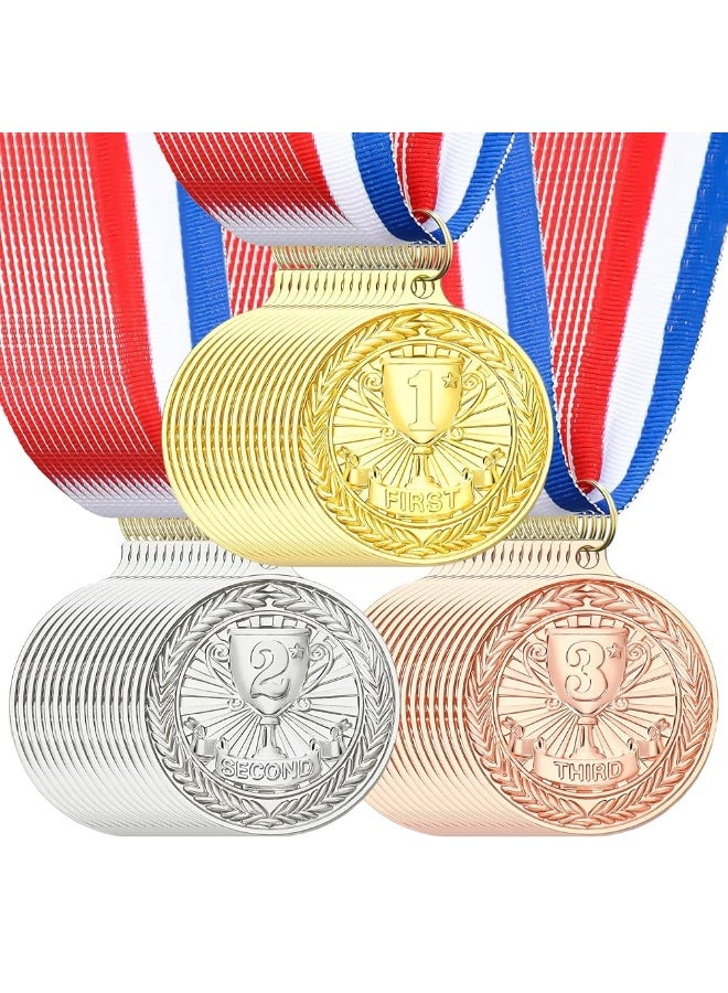2 Inches Award Medals 1st 2nd 3rd Place Medals Metal Winner Trophy Awards Gold Silver Bronze Prizes for Sports Competitions