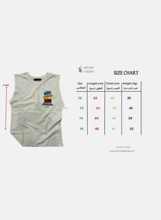 WHITE RABBIT Printed Cut T-Shirt Kids – White - Image 5