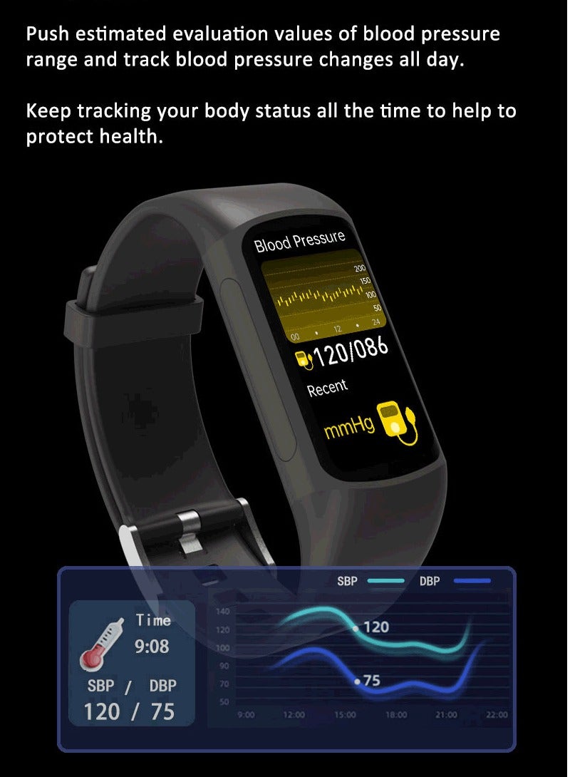 AROAQ Medical Grade Smart Watch, AMOLED Display Bluetooth Call Smart Wrist Watch, Smart Health Monitoring Watch With Women Menstrual Period Sleep Heart Rate Health Detection, (1pc, Black)  - Image 2