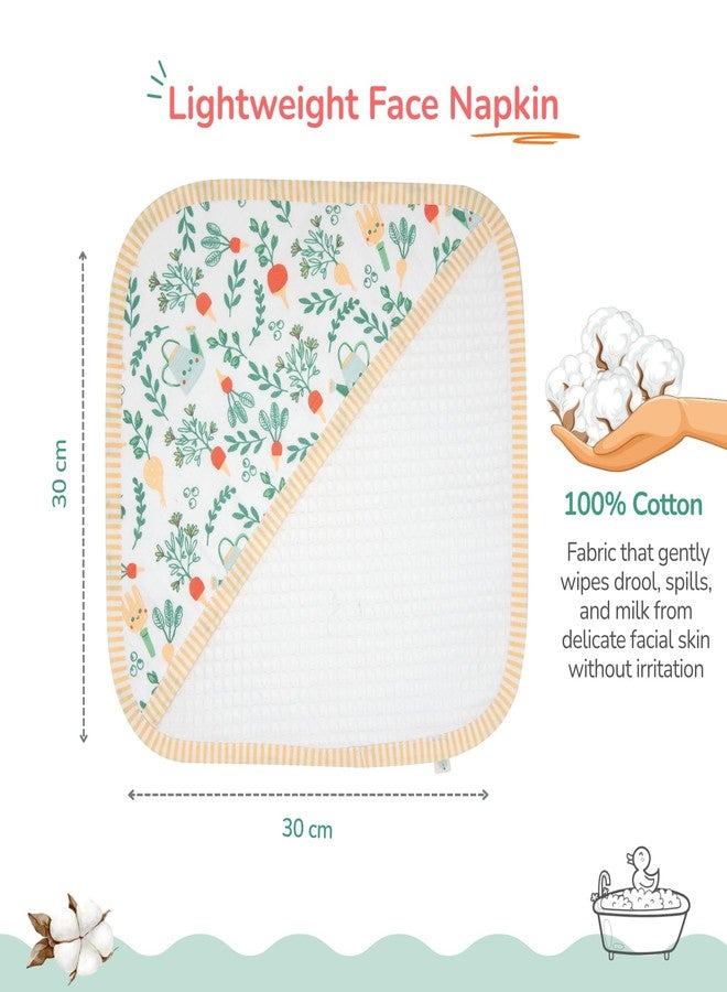 TIDY SLEEP Baby Waffle Face Towel for Newborns & Infants | Soft Cotton Hooded Face Towel & Napkin | Gentle & Absorbent for Bath, Feeding & Daily Use | (Set - 3) Pack of 3 - Image 4