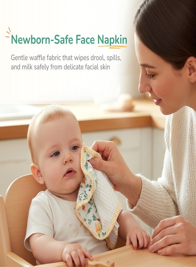 TIDY SLEEP Baby Waffle Face Towel for Newborns & Infants | Soft Cotton Hooded Face Towel & Napkin | Gentle & Absorbent for Bath, Feeding & Daily Use | (Set - 3) Pack of 3 - Image 2