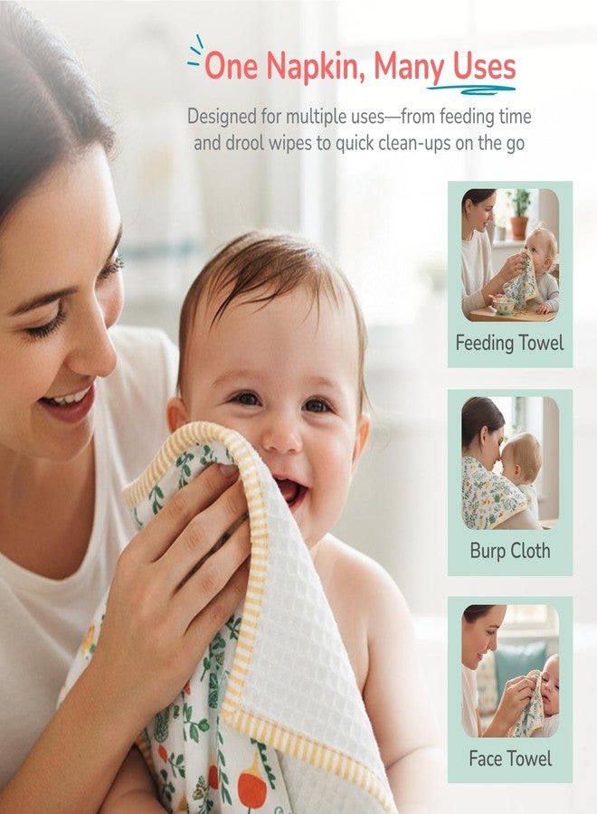TIDY SLEEP Baby Waffle Face Towel for Newborns & Infants | Soft Cotton Hooded Face Towel & Napkin | Gentle & Absorbent for Bath, Feeding & Daily Use | (Set - 3) Pack of 3 - Image 5