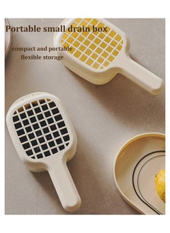 Ssovi Basket Cleaning Basket Household Kitchen Dish Basket with Handle Blueberry Drain Basket with Handle Fruit Blue Clear Storage 2-in-1  - Image 4