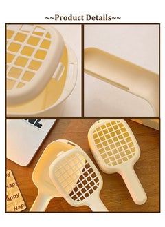 Ssovi Basket Cleaning Basket Household Kitchen Dish Basket with Handle Blueberry Drain Basket with Handle Fruit Blue Clear Storage 2-in-1  - Image 5