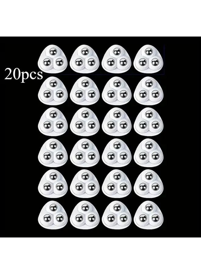 20 Pack White Heavy Duty Self Adhesive 360 Rotating Chair Wheels No Tools Installation - Image 4