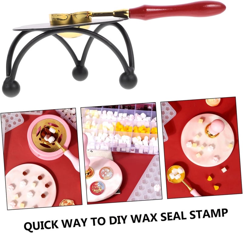 Operitacx 1set Wax Seal Warmer Kit Sealing Wax Stove with Spoon Compact Tabletop Decor Portable for Crafting and Invitations - Image 2