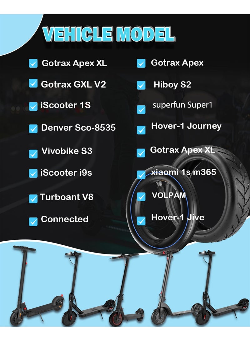 TOCBEUU 8.5 Inch Electric Scooter Tire & Inner Tube Set 50/75-6.1 Replacement Rubber Tyre for Xiaomi M365 Pro 2 1S Essential Mi Scooter 3 & Gotrax GXL V2 XR Apex Black - Image 2