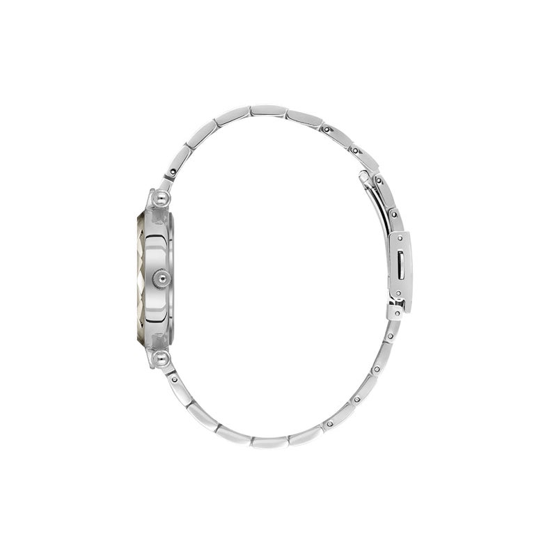 دانيل كلاين ساعة نسائية ستانلس ستيل | هيكل من سبيكة فضي ذهبي | تناظري | قرص دائري فضي بنقشة مشع | حركة كوارتز يابانية | فاخرة | مقاومة للماء حتى عمق 30 مترًا - Image 2