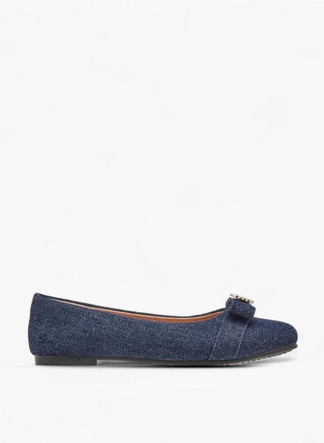 Little Missy Metal Accent Slip-On Ballerina Shoes