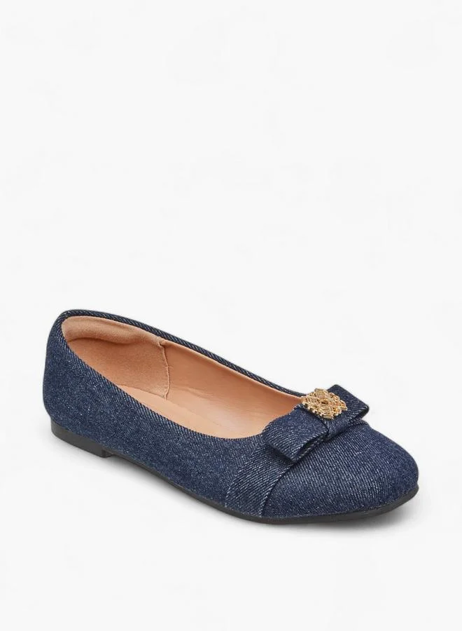 Little Missy Metal Accent Slip-On Ballerina Shoes