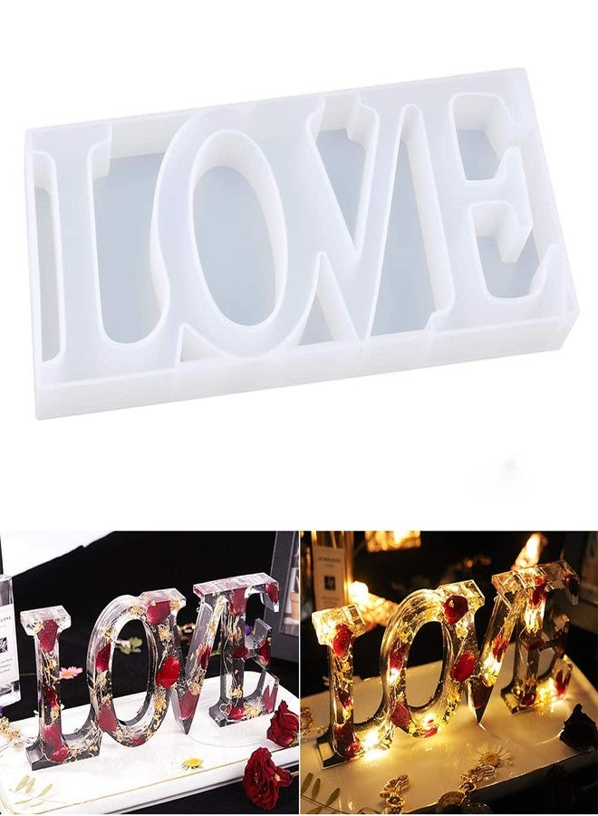 URBAN BOX 3D Love Sign Soft Silicone Molds Epoxy Resin DIY Casting Handmade Project Decoration Ornament Romantic Wedding Valentine's Day Holiday Birthday Gift Home/Office/Business/School Art Craft - Image 1