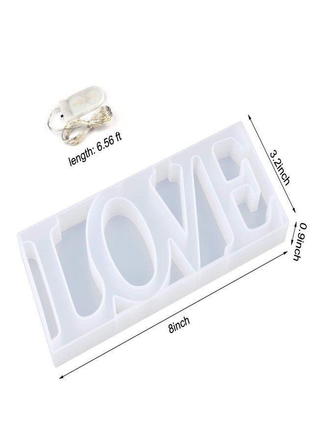 URBAN BOX 3D Love Sign Soft Silicone Molds Epoxy Resin DIY Casting Handmade Project Decoration Ornament Romantic Wedding Valentine's Day Holiday Birthday Gift Home/Office/Business/School Art Craft - Image 2