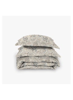 Nadra Collection Giardino Blu Egyptian Cotton Sateen Duvet Cover Set  - Image 1