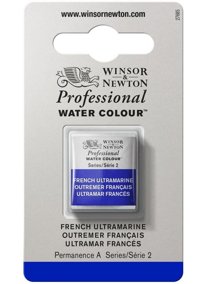 WINSOR & NEWTON Professional Water Colour Paint, Half Pan, French Ultramarine  - Image 1