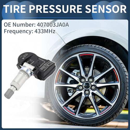 INFINAUTO Tire Pressure Sensor TPMS Sensor No407003JA0A for Nissan Altima 20132018 Metal Plastic Rubber Black 4 Pc - Image 3