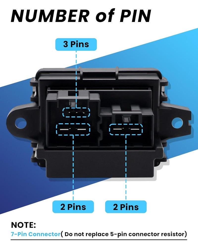 PANNUOSCS Blower Motor Resistor for 2007-2013 Chevy, GMC, Buick, Cadillac, Dodge, Chrysler, Opel - Image 4