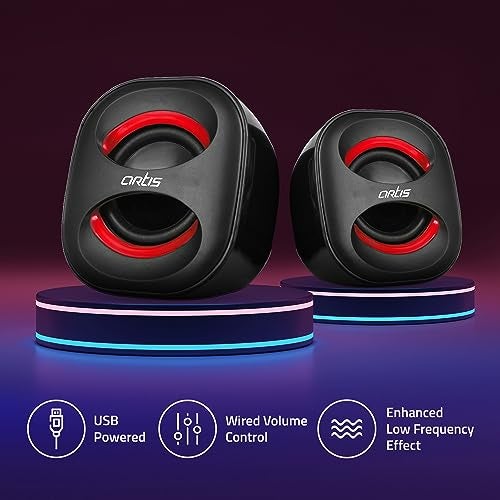 Artis Mini 2.0 USB Multimedia Speakers (Black) - Image 2