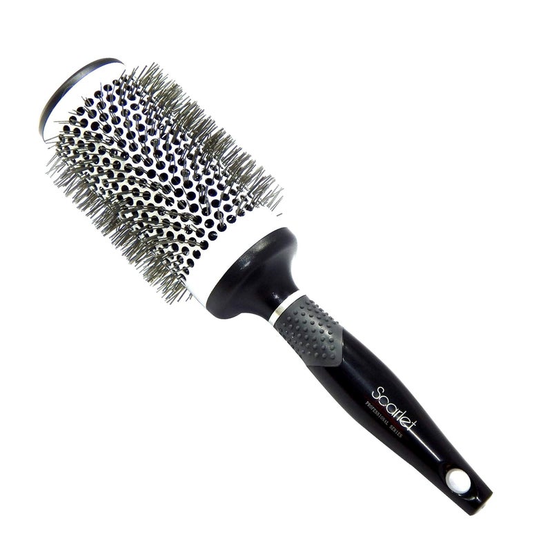 Scarlet Line Professional Matte Extra Large Hot Curling Hair Brush with Ceramic Bristle and Anti Slip Rubber Grip on Handle for Men n Women 53 mm - Image 1