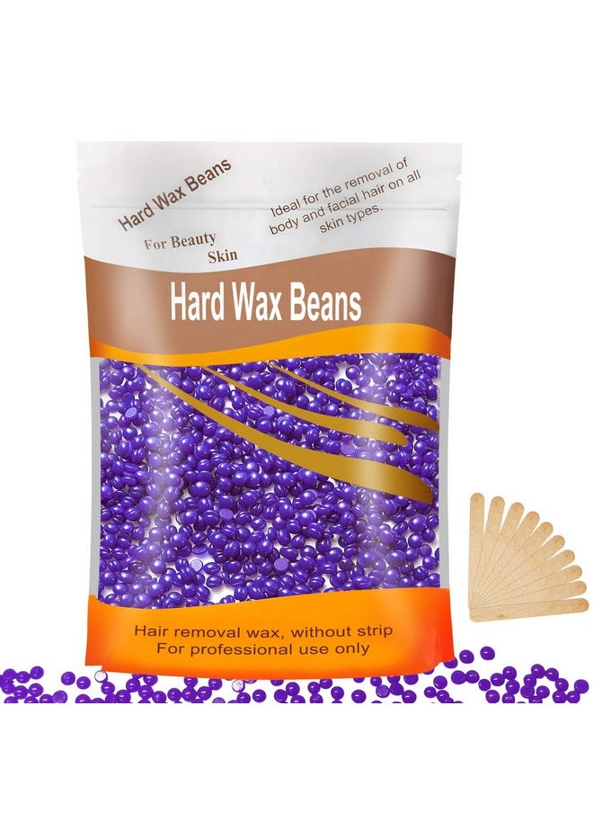 Yovanpur Yovanpur Women Hair Removal Hard Wax Beans Hard Body Wax Beans For Facial Arm Legs 300G/Bag With 10Pcs Wax Spatulas (Lavender)  - Image 1