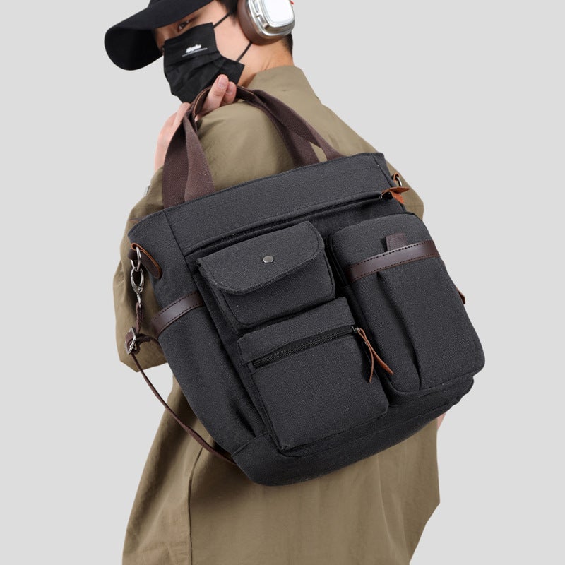 Trendy Cool Fashion All-Match Men'S Shoulder Bag Super Large Capacity Portable Waterproof Crossbody Bag - Image 4