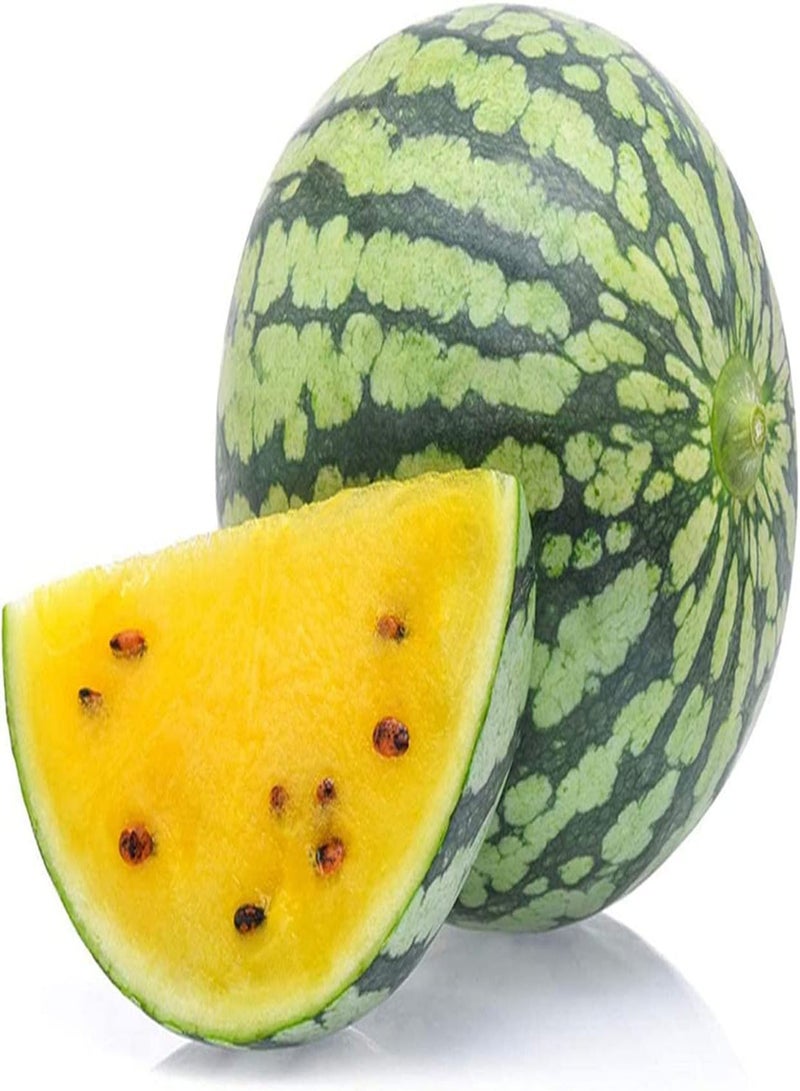 جي جوت 30 قطعة من بذور البطيخ الأصفر، أصناف فريدة من نوعها للزراعة في الهواء الطلق، غير معدلة وراثيًا، فاكهة متسلقة، ديكور حديقة فريد من نوعه - Image 4