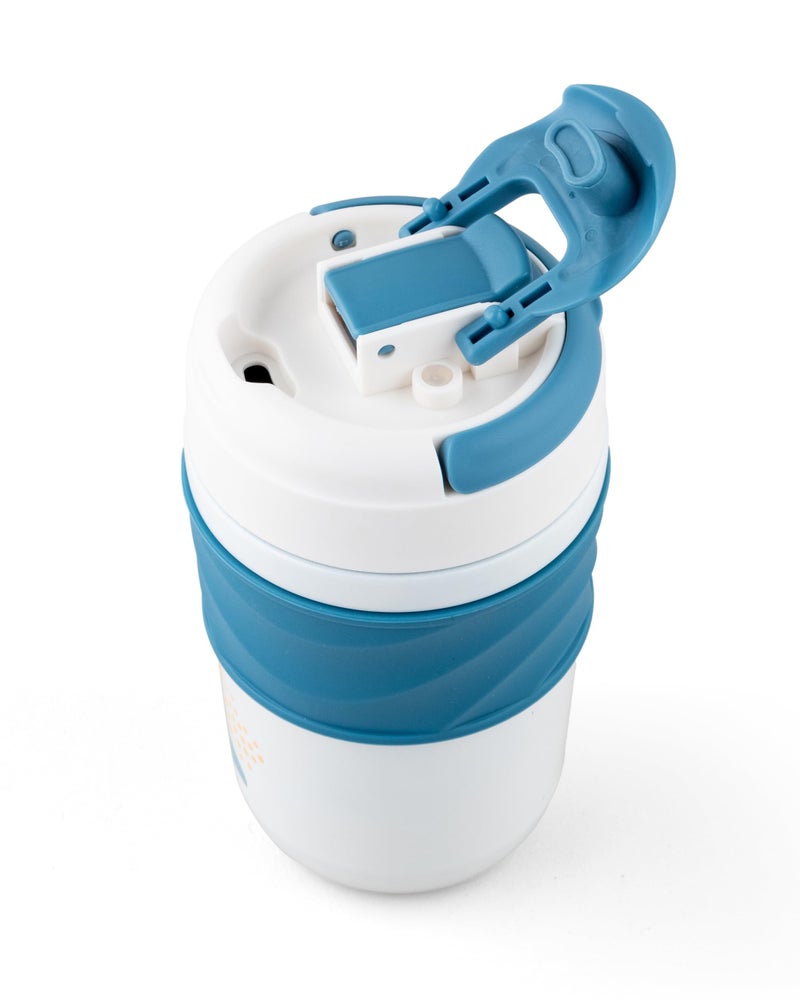 Dubblin Billiards Stainless Steel Tea & Coffee Mug | Double Wall Vacuum Insulated Travel Mug with Handle & Leak-Proof Lid | Wide Mouth Tumbler Thermo Flask- Keeps Hot 6 Hrs & Cold 12 Hrs, 400ML- Blue - Image 5