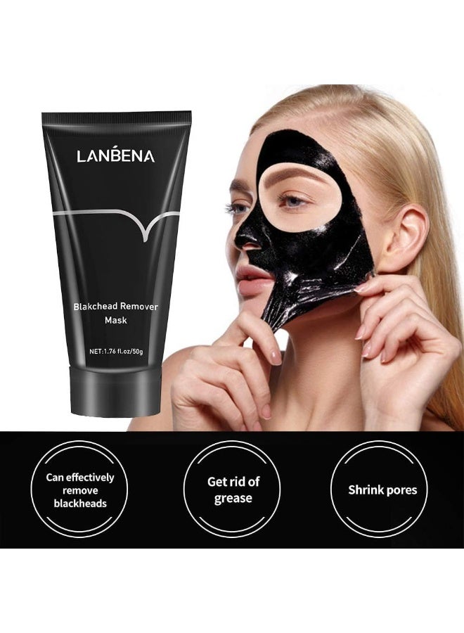 لان بينا قائمة المنتجات ذات الصلة قناع إزالة الرأس الأسود تقشير الوجه قناع أسود، تنقية الخيزران الفحم الأنف الوجه، يزيل الرأس الأسود حب الشباب، تنظيف المسام العميقة، إضاءة الجلد لجميع أنواع الجلد من الرجال والنساء - Image 2