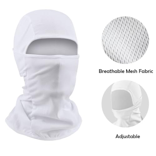 AILONSHAWN Black & White Ski Mask for Men Women 2 Pack Balaclava Face Mask Summer Shiesty Masks Full Head Cover Motorcycle Helmet Sun UV Protection - Image 3