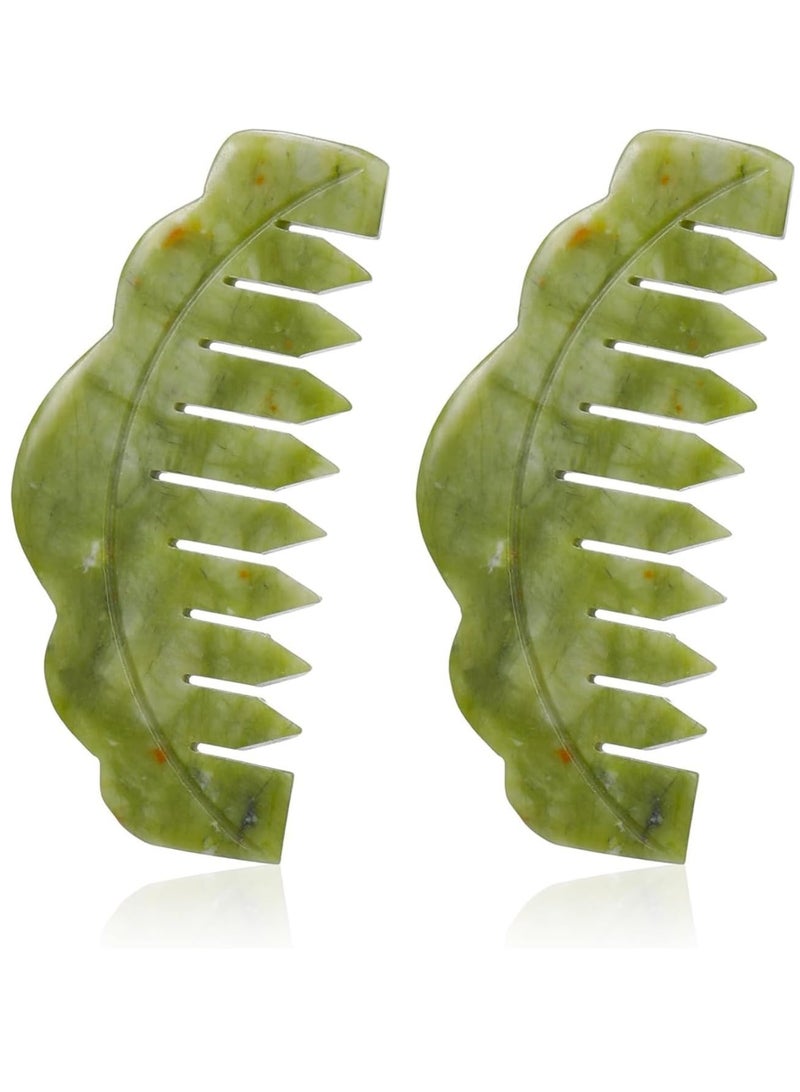 SYOSI Massage Combs Hair Comb, Guasha Scraping Scalp Comb Facial Massage Tool Multifunctional Handheld Head Tools 2 Pieces - Image 1