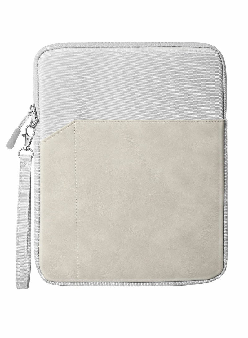 Light Gray 9-11 Inch Tablet Sleeve Case for iPad Pro, Galaxy Tab, Surface Go - Protective, Stylish & Convenient with Pocket - Image 1