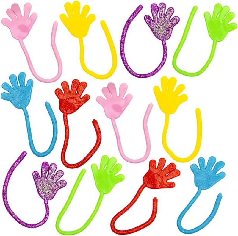 Rhode Island Novelty 7-Inch Glitter Sticky Hands - Fun Party Favors and Gifts - Image 1