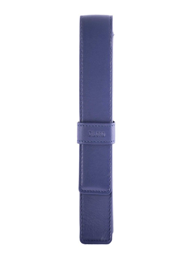 DiLoro Leather Single Pen Case Pencil Pouch Holder for One Fountain Ballpoint Rollerball Pen and Pencil (Violet) - Image 1