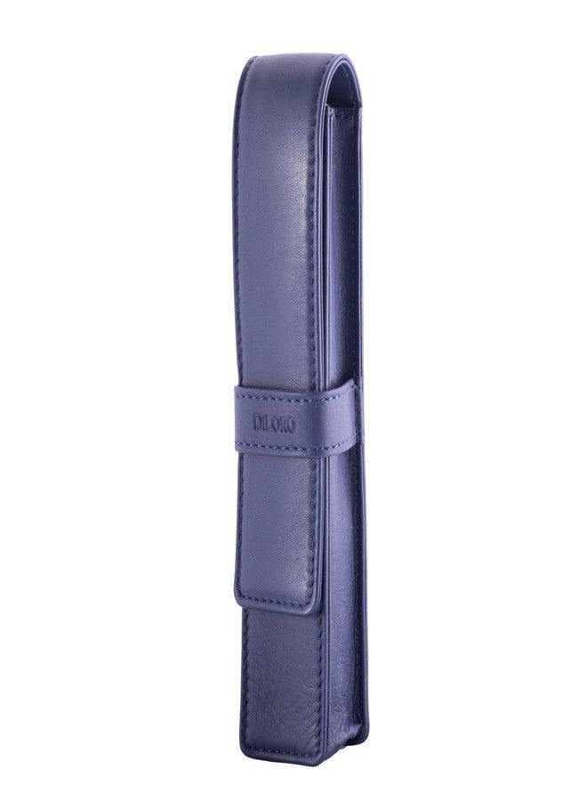 DiLoro Leather Single Pen Case Pencil Pouch Holder for One Fountain Ballpoint Rollerball Pen and Pencil (Violet) - Image 2