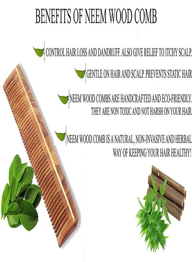 Glan Neem Wood Comb for Men and Women Pack Of 1 (Neem Wood Comb) - Image 3