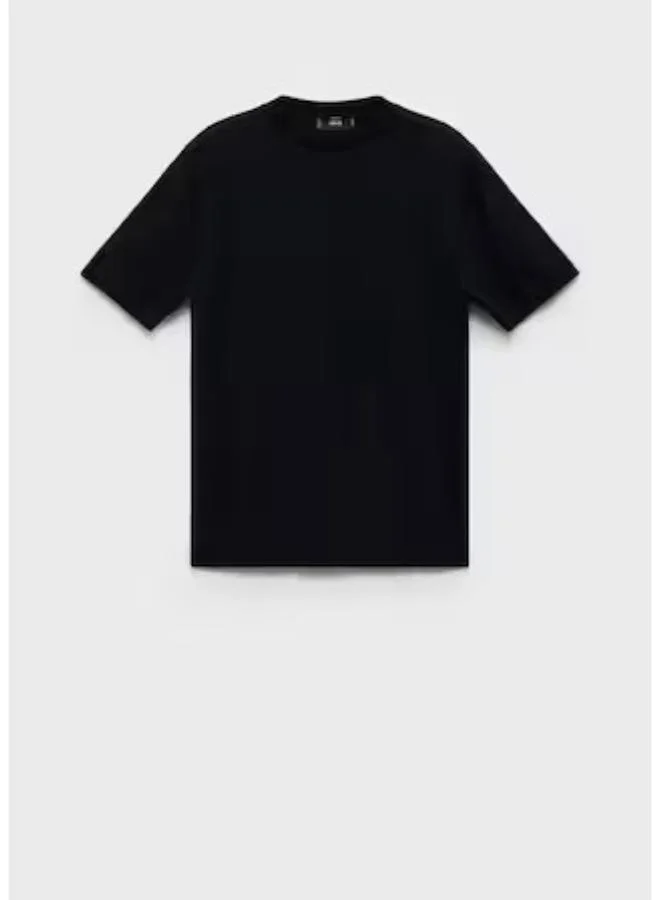 Mango Man Cotton Fine-Knit T-Shirt