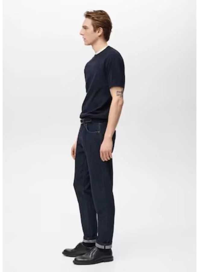 Mango Man Cotton Fine-Knit T-Shirt
