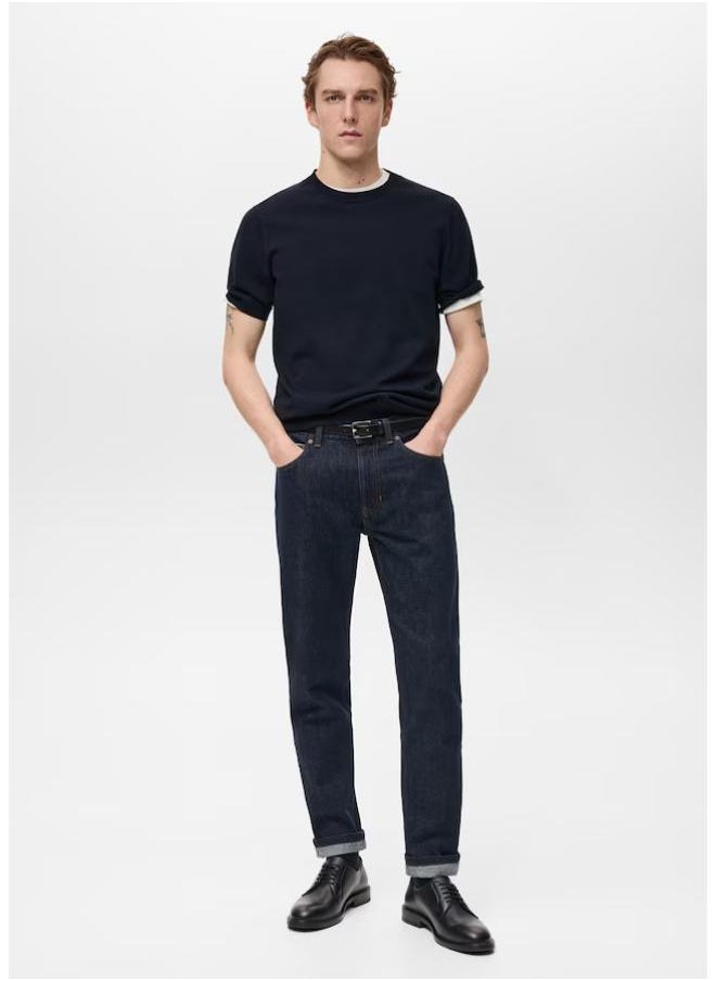 Mango Man Cotton Fine-Knit T-Shirt  - Image 4
