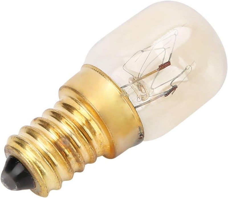 Zerodis E14 Microwave Oven Bulb, 300℃ High Temperature Brass Lamp Base, 15W 25W Optional, with Easy Install, for Microwave Oven Replacement (Brass lamp holder) - Image 2