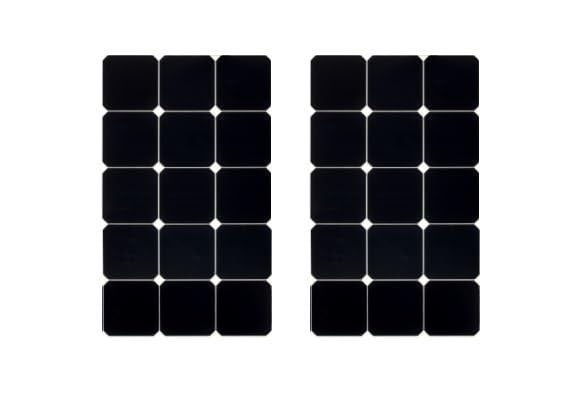 BIRZAR Self Adhesive Round Rubber Floor Protector Non Slip Furniture Pads Sofa Bed Table Cabinet Dining Chairs Balance Pad Noise Insulation Pad Square30 pcs - Image 1