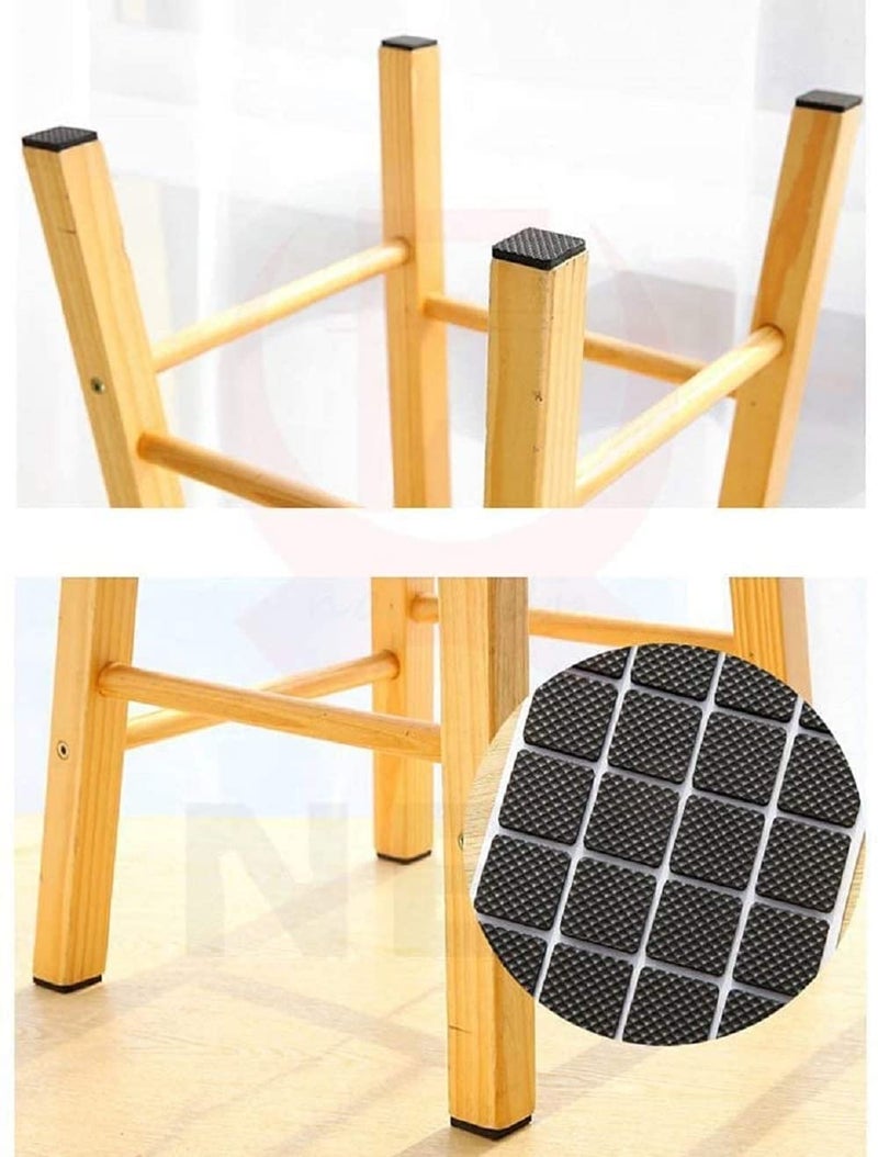 BIRZAR Self Adhesive Round Rubber Floor Protector Non Slip Furniture Pads Sofa Bed Table Cabinet Dining Chairs Balance Pad Noise Insulation Pad Square30 pcs - Image 2