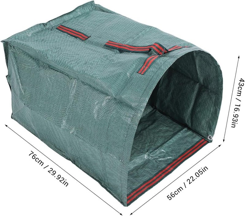 200L Rainproof Semicircle Leaf Collector Bag with Gloves and Mounting Bracket for Outdoor Yard Debris - Image 3