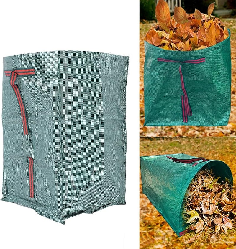 200L Rainproof Semicircle Leaf Collector Bag with Gloves and Mounting Bracket for Outdoor Yard Debris - Image 5