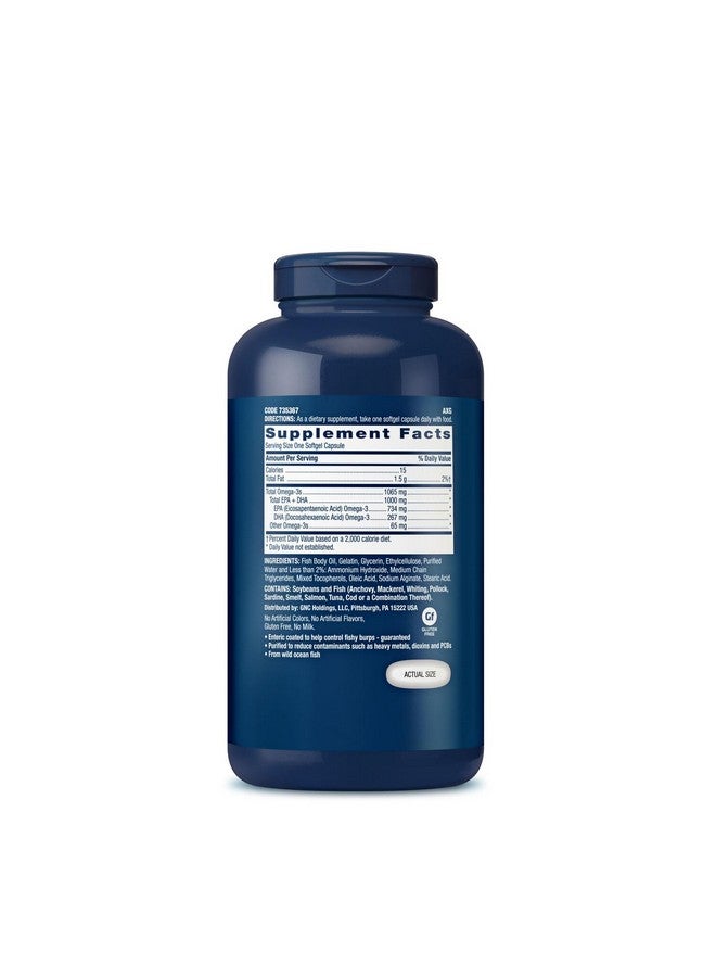 GNC Triple Strength Fish Oil 1000mg - 210 Softgels (210 Servings) - Image 2
