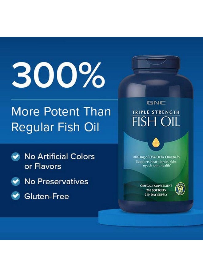 GNC Triple Strength Fish Oil 1000mg - 210 Softgels (210 Servings) - Image 4
