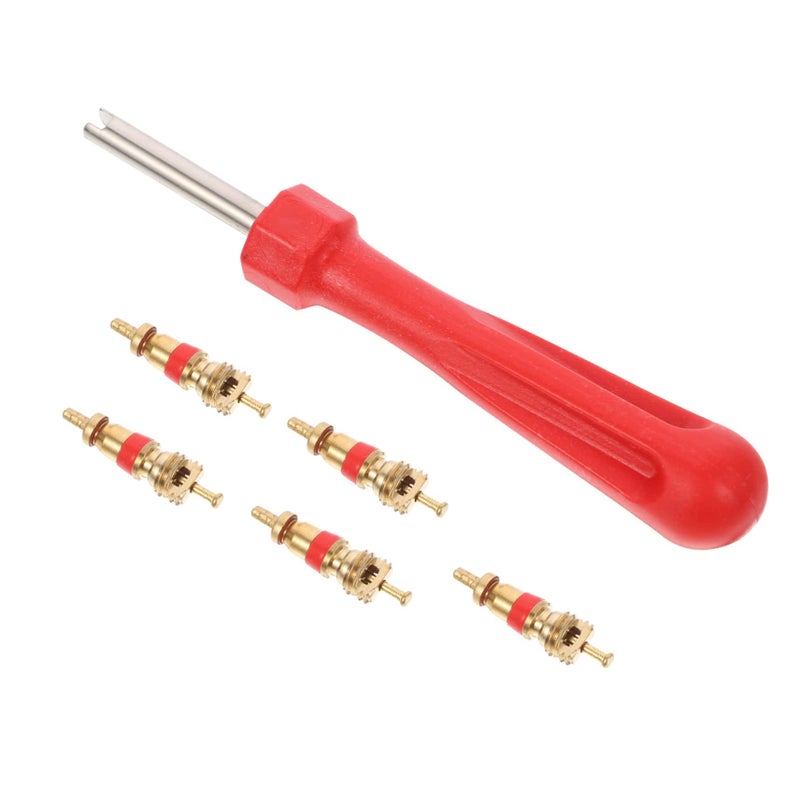 Heavy Duty Tire Valve Core Remover Tool For Trucks Motorcycles Bicycles With Replacement Cores - Image 2