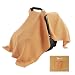 TILLYOU Baby Car Seat Cover Breathable Muslin Cotton Infant Car Seat Cover Lightweight Canopy with Sun and Bug ProtectionOrange - Image 2