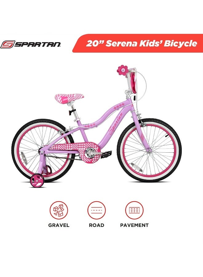 Spartan Serena Bike | 20 Inch With Training Wheels | Single Speed | Purple Color - Image 3