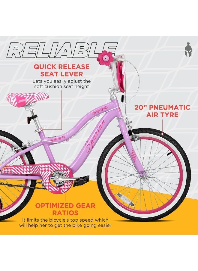 Spartan Serena Bike | 20 Inch With Training Wheels | Single Speed | Purple Color - Image 5