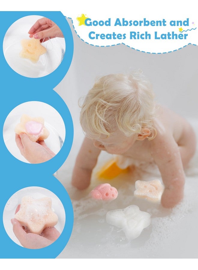 MoHern Konjac Baby Sponge For Bathing, 3Pcs Natural Cute Shapes, Kids Bath Sponges For Infants, Toddler Bath Time, Plant-Based, Extra Soft - Image 4