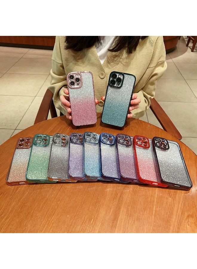 S-TOP Case For iPhone 14 High Transparent Gradient Color Glitter TPU Phone Case - Image 2